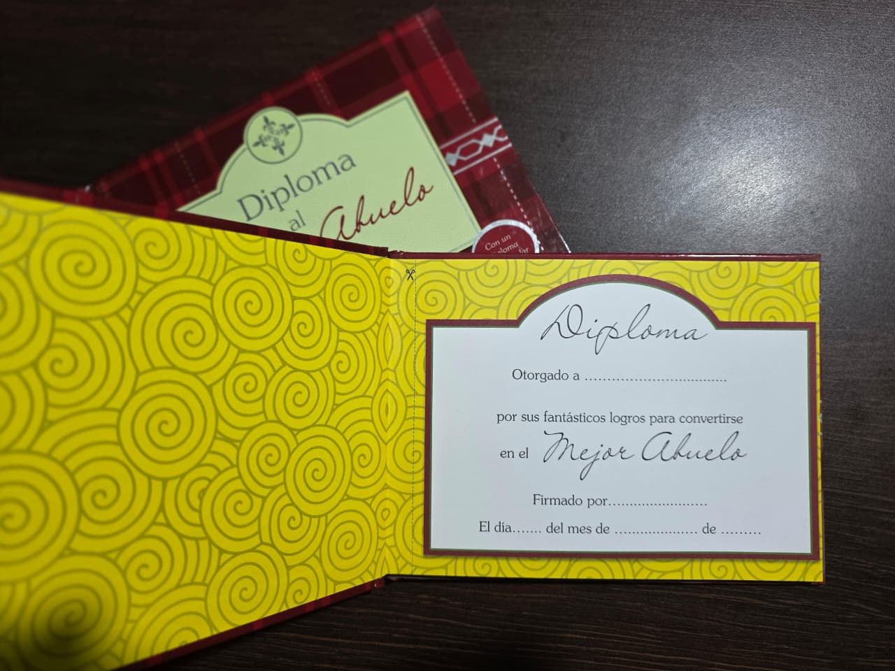 Diploma al mejor abuelo