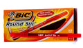 Caja de lapicero rojo round stick marca Bic